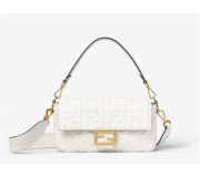 Fendi Baguette bag in white leather medium size
