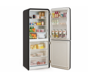 CREATE FRIDGE RETRO COMBI Black 200 cm tall refrigerator