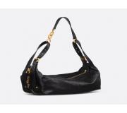 Dior D Journey Crackled Leather Flat Macrocannage Bag