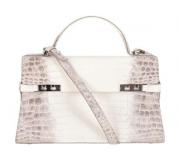 Delvaux Tempete MM Crocodile Himalaya Limited Edition Handbag