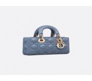 Dior Lady D-Joy Small Blue Lambskin Cannage Bag