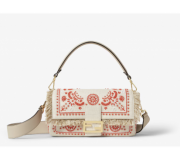 Fendi Baguette Embroidered Coral Bandana Handbag Iconic Style
