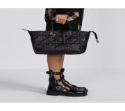 Dior Toujours Tweed Black Handbag with Cannage Pattern