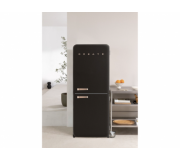 CREATE FRIDGE RETRO COMBI Black 200 cm tall refrigerator