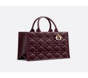 Dior Book Tote Purple Macrocannage Leather by Dior