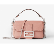 Fendi Baguette Mini Pink Leather Compact Shoulder Bag
