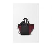Loewe Hammock Compact Black Burgundy Leather Shoulder Bag