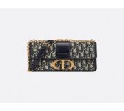 Dior Oblique 30 Montaigneen blue jacquard bag by Dior