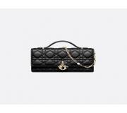 My Dior Piel Cannage Cherry Red Mini Leather Shoulder Bag