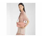 Fendi Baguette Pink Leather Bag Iconic Medium Size