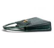 Chanel Verde Cocodrilo Vintage Flap Bag with CC Closure