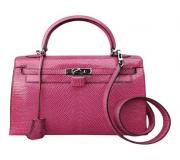 Authentic Hermes Kelly 25 Sellier Lizard Pink Bag