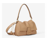 Fendi Mamma Baguette Medium Napa Capuchino Leather Handbag