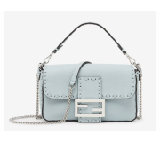 Fendi Baguette Mini Light Blue Calfskin Shoulder Bag