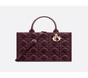 Dior Book Tote Piel Macrocannage gris Leather Tote