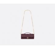 My Dior Piel Cannage ciruela leather mini bag
