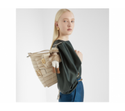 Fendi Mamma Baguette Medium camelia leather shoulder bag