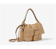 Fendi Mamma Baguette Small Napa Capuchino Leather Handbag