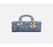 Dior Lady D-Joy Small Blue Lambskin Cannage Bag