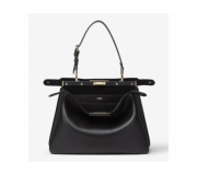 Fendi Peekaboo Soft Medium Black Handbag Made in Italy