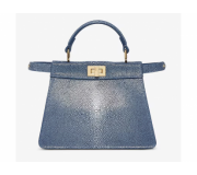 Fendi Peekaboo ISeeU Petite Azul Compact Shoulder Bag