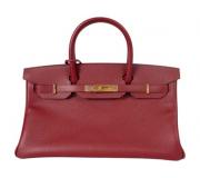 Authentic Hermes Birkin Grenat Rouge Epsom 30 Bag