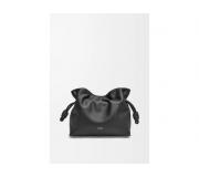 Loewe Flamenco Clutch Medium Black Soft Leather Handbag