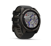Garmin fēnix 8 Solar Sapphire · 51 mm · Bluetooth/GPS/Wi-Fi · Titane · Bracelet en silicone noir · Taille unique