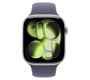 Apple Watch Series 11 GPS + Cellular 46mm αλουμίνιο ασημί / λουράκι Sport λιλά ομίχλης S/M