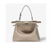 Fendi Peekaboo Soft Medium Gris Handbag Iconic Classic