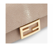 Fendi Baguette Mini Grey Stingray Leather Exotic Handbag