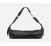 Dior D Journey Crackled Leather Flat Macrocannage Bag