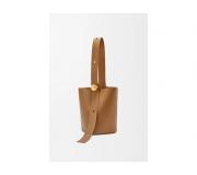 Loewe Pebble Bucket Medium Brown Leather Bag Shoulder or Crossbody