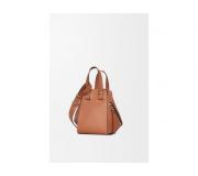 Loewe Hammock Compact piel Marron brown leather handbag