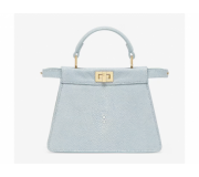 Fendi Peekaboo ISeeU Petite Azul claro handbag compact