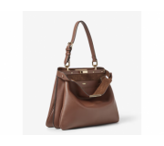 Fendi Peekaboo Soft Medium Marron Designer Handbag Iconic Italian Craftsmanship