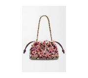 LOEWE Flamenco Purse Medium Fabric Jacquard Cotton Hand-Embroidered