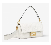 Fendi Baguette bag in white leather medium size
