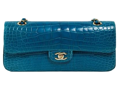 Chanel Double-Lapel Aligator Brillante Exotic Leather Shoulder Bag