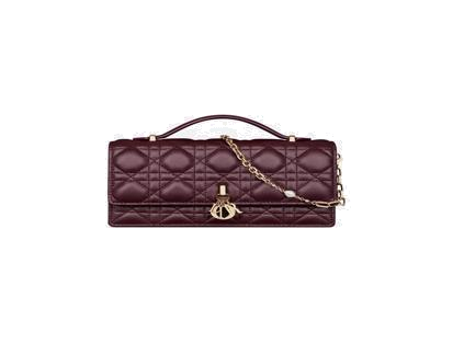 My Dior Piel Cannage ciruela leather mini bag