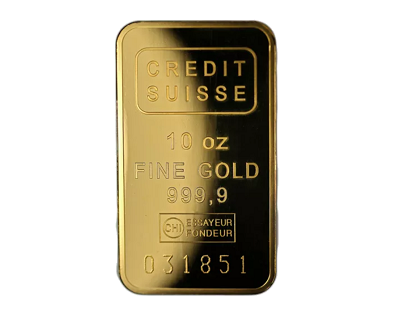 Gold bullion 10 oz Credit Suisse