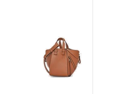 Loewe Hammock Compact piel Marron brown leather handbag