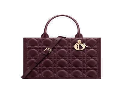 Dior Book Tote Piel Macrocannage gris Leather Tote