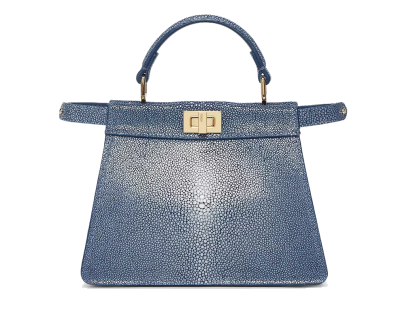 Fendi Peekaboo ISeeU Petite Azul Compact Shoulder Bag