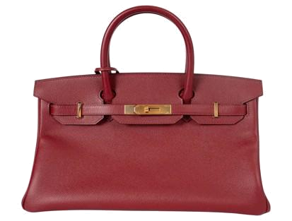 Authentic Hermes Birkin Grenat Rouge Epsom 30 Bag