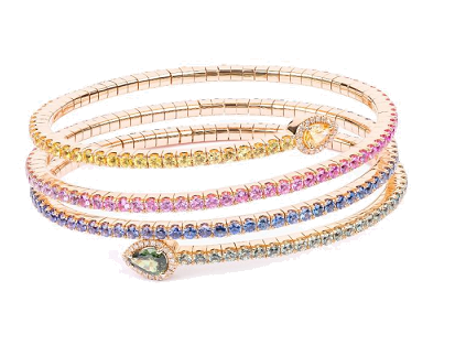 Rabat Rainbow Armband mit Spirale aus Saphiren und Diamanten
