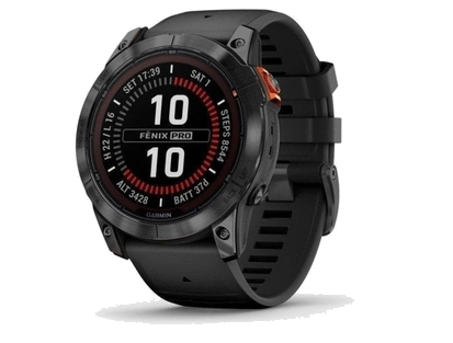 Garmin fēnix 7X Pro Solar GPS NFC 51 мм MIP серый, чёрный ремешок