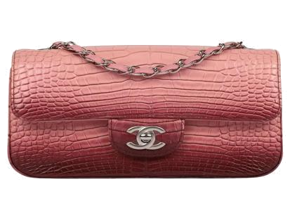 Chanel Mini Caiman Flap Bag Pink and Red Ombre