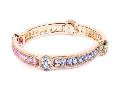 Rabat Rainbow Saphir und Diamant Armband
